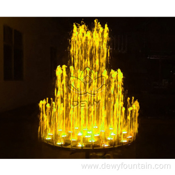 Outdoor garden music dancing water fountain with LED